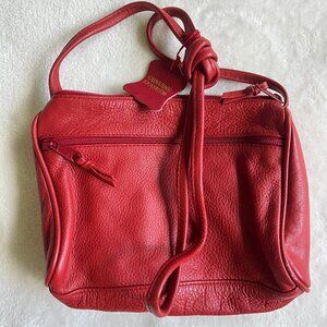 3/$30 💖 VTG Genuine Leather Red Crossbody Purse